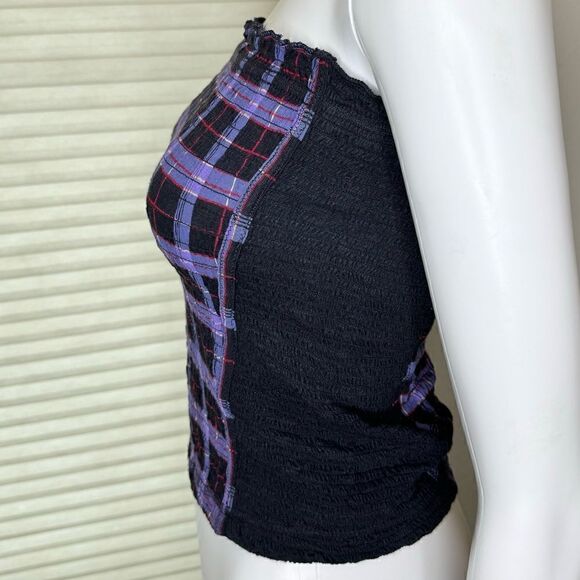 Free People Combo Black Purple In The Groove Tube Tank Top Size Medium - Picture 5 of 10